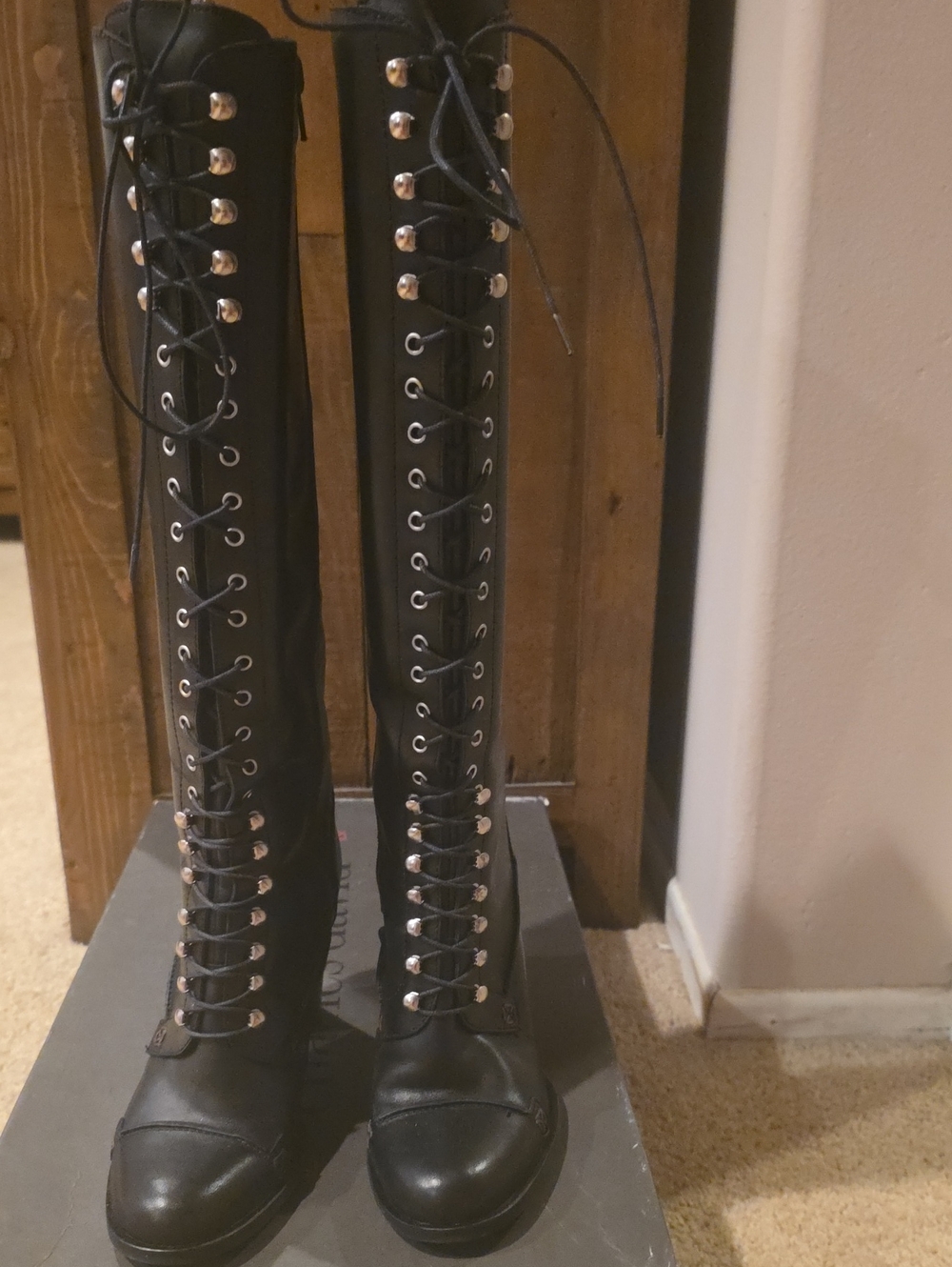 Charles Davis Lace-Up Knee-High Women's Boots